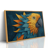 Macaw in Golden Feather Mosaic