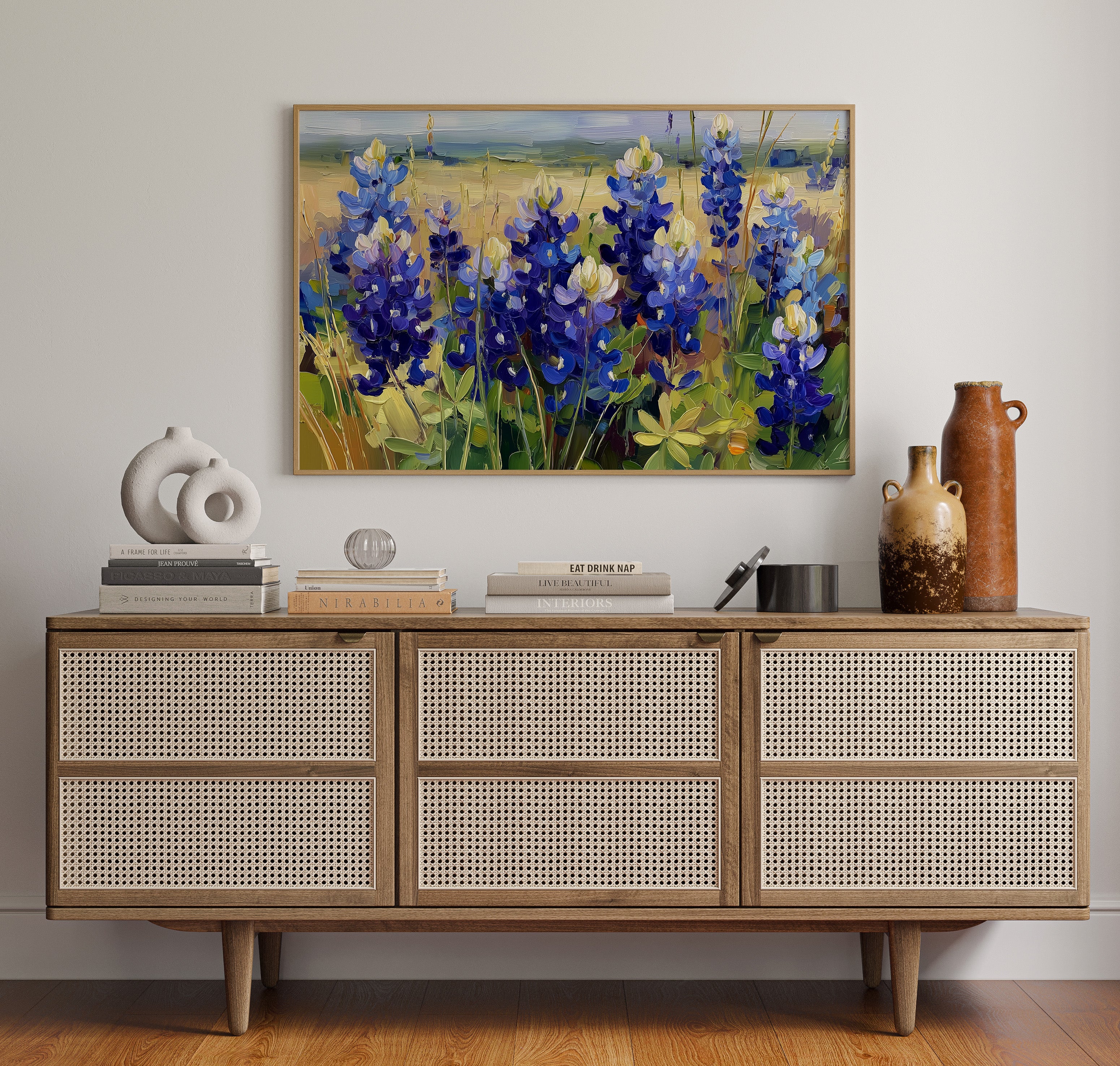 Bluebonnets Dance Under Prairie Light