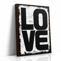 LOVE: Distressed Block Stamp