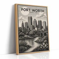 Fort Worth in Woodcut