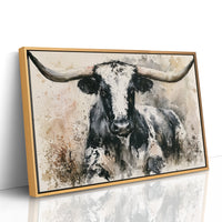 Longhorn in Black and White