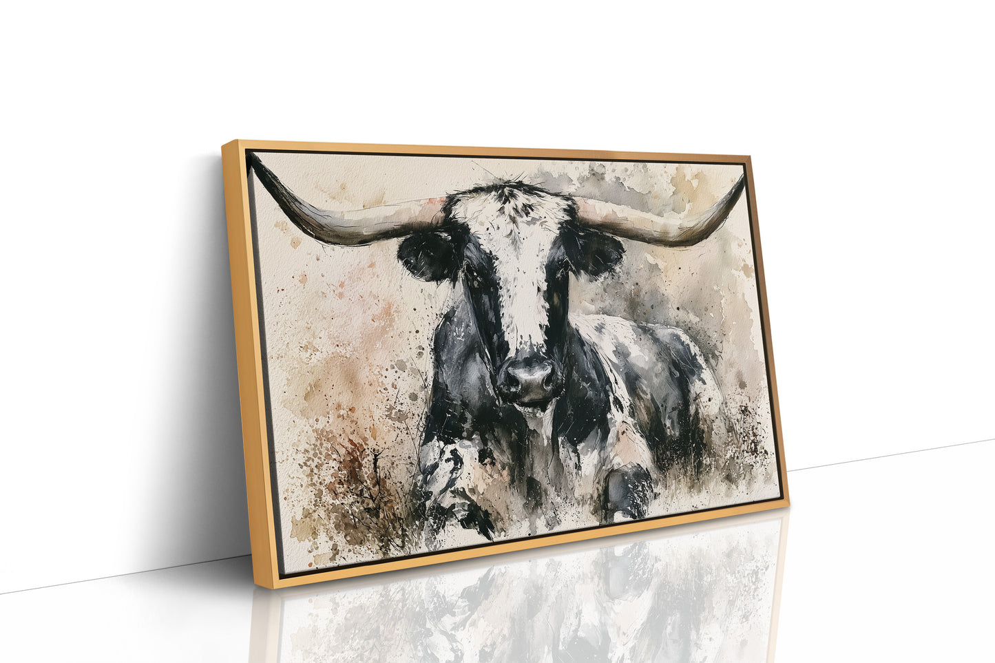 Longhorn in Black and White