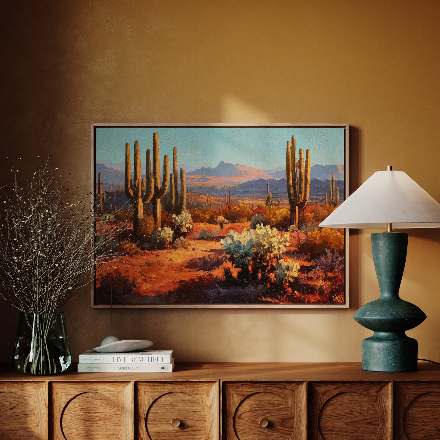 Copper Light Bathes Desert Giants