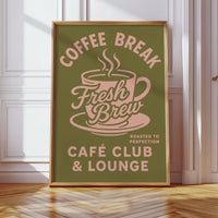 Fresh Brew Retro Coffee Poster