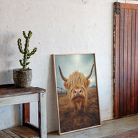 Golden Fluff and Attitude Highland Cow