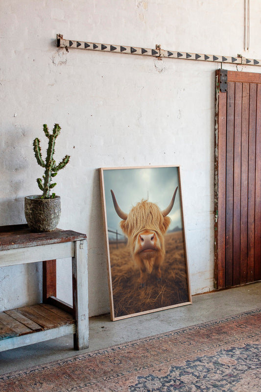 Golden Fluff and Attitude Highland Cow