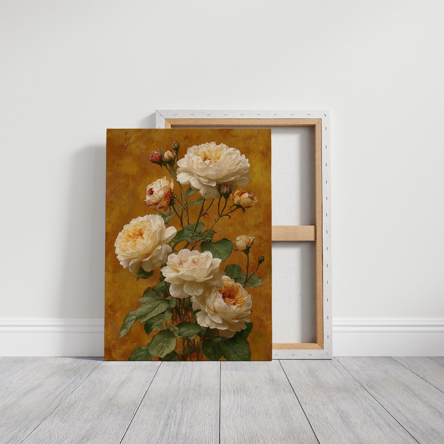 Cream Roses on a Golden Afternoon