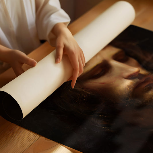 Sacred Art Upon Wooden Rest