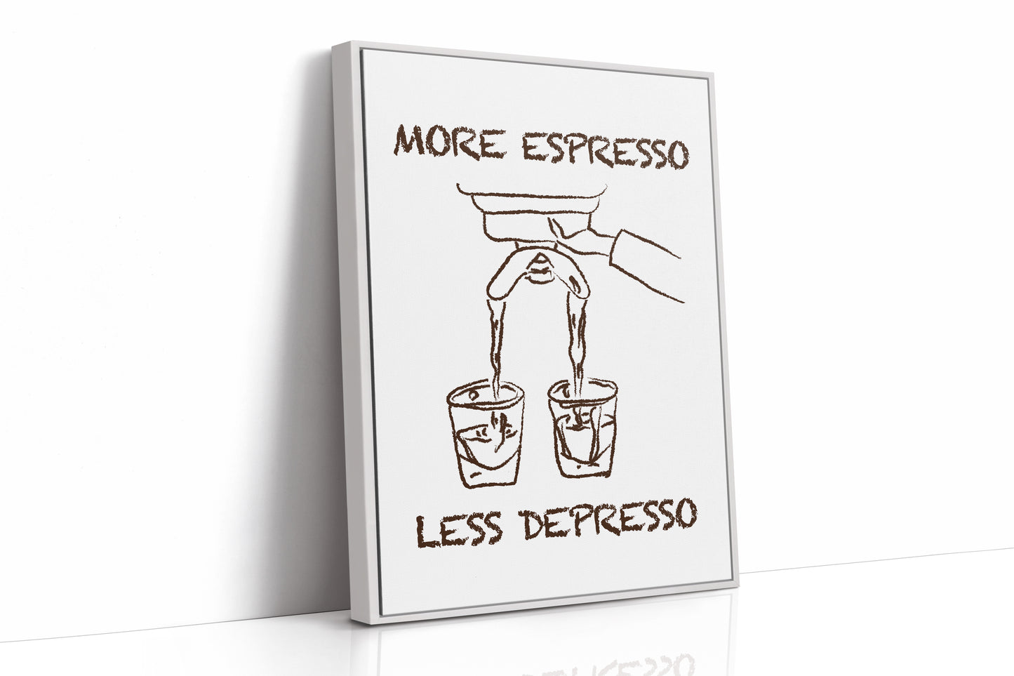 Coffee Wisdom Flows In Brown Lines