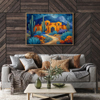 Saguaros Dance By Adobe Moonlight