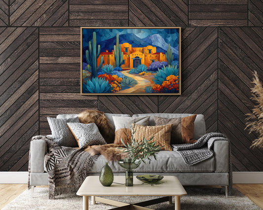 Saguaros Dance By Adobe Moonlight