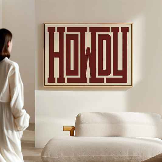 Howdy Maze Style Western Welcome Art