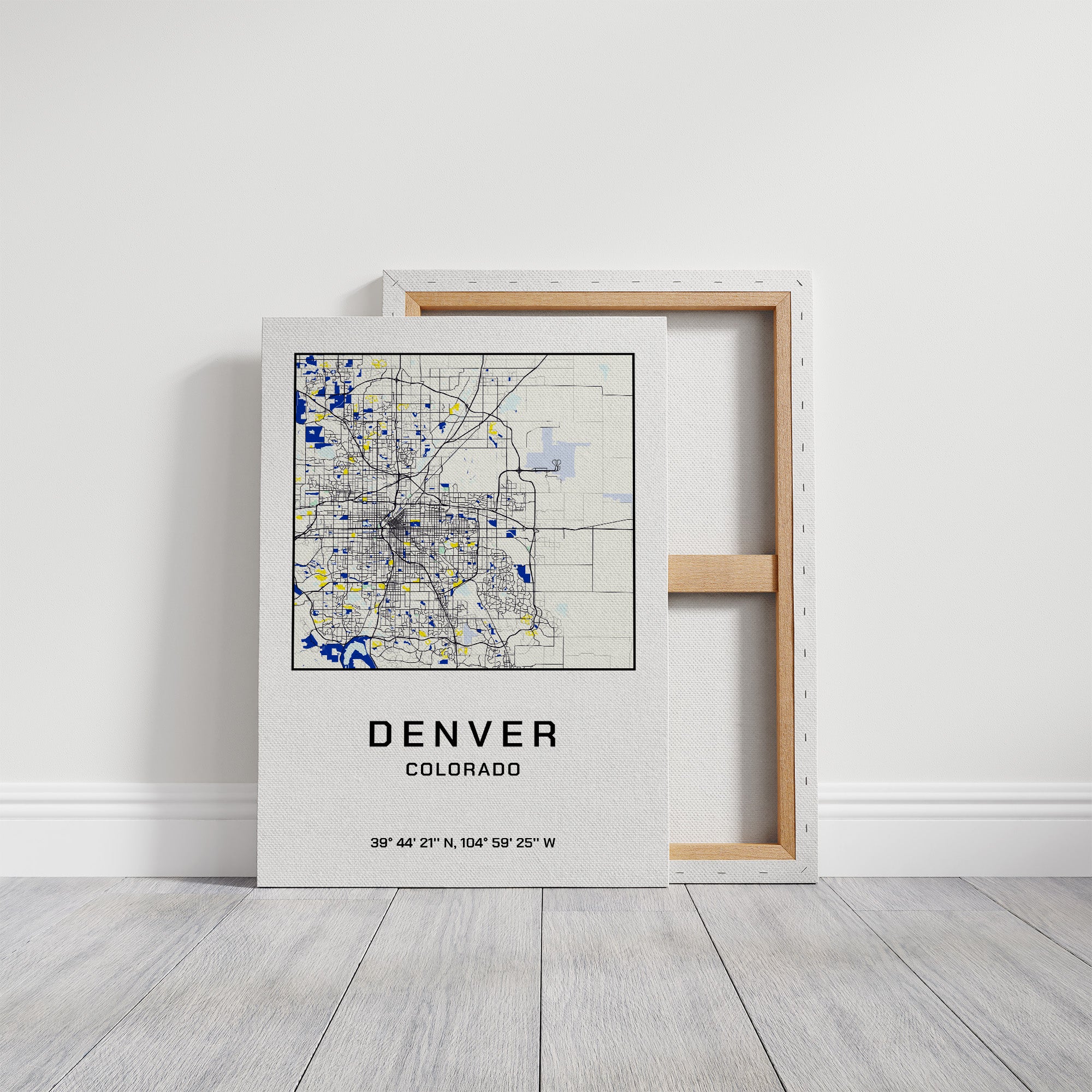 Denver, Mapped in Navy & Gold
