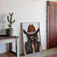 Cowgirl in Crimson – Modern Western Grit