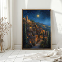 Starry Night Village Canvas Print - Enchanting Landscape Art - Gallery Canvas image 9