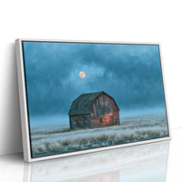 Frost Field Barn at Moonrise
