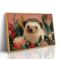 Hedgehog Among Winter Berries