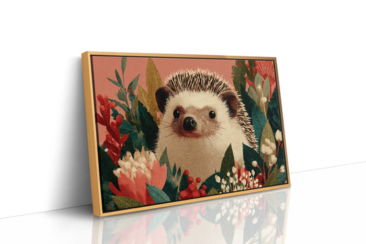Hedgehog Among Winter Berries