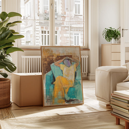 Sunlit Moments In Turquoise Room