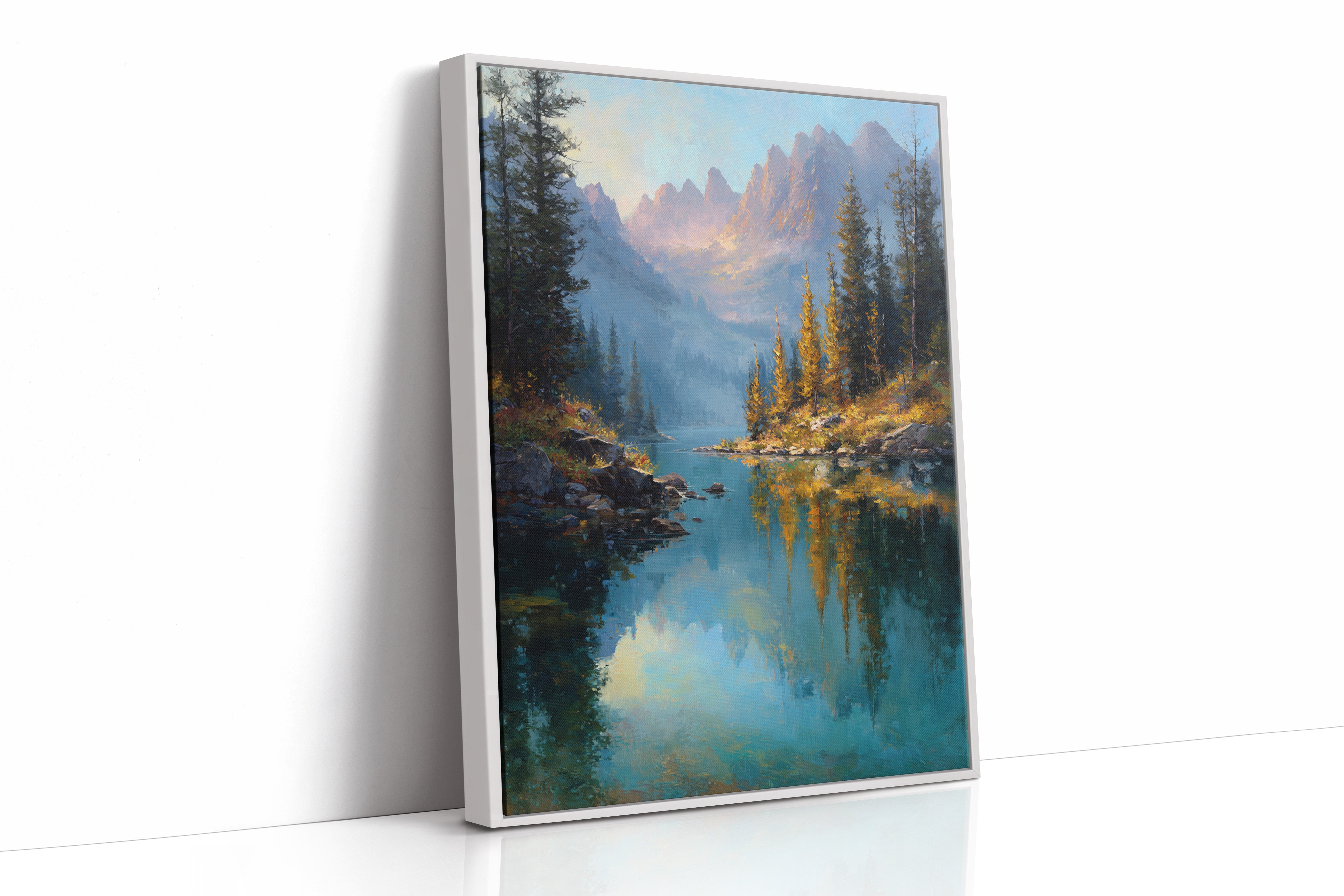 Peaks Paint Gold On Alpine Waters
