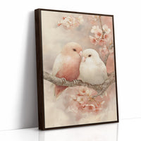 Love Birds Among Cherry Blossoms
