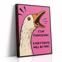 Stop Panicking! Screaming Goose Comic Print