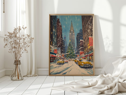 New York Winter Cityscape Canvas - Festive Urban Art - Gallery Canvas image 10