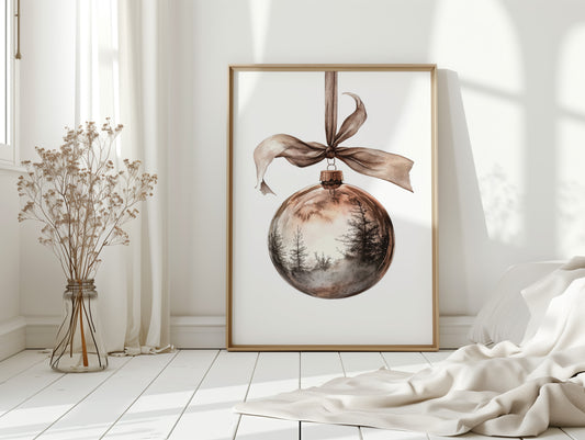 Rustic Forest Ornament Art Print - Woodland Holiday Decor - Gallery Canvas image 10