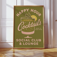 Happy Hour Cocktails Lounge Print