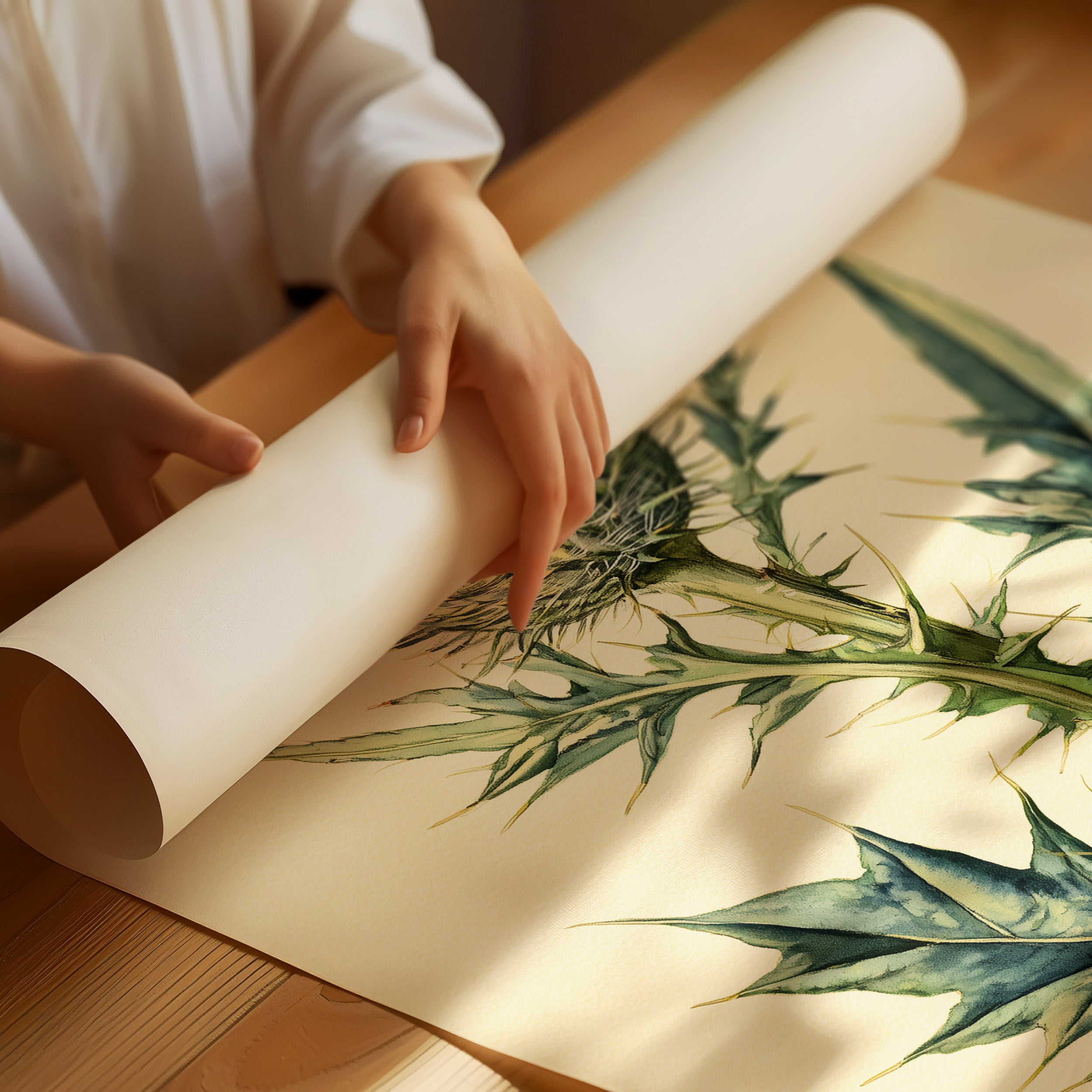 Thistle In Fine Botanical Detail