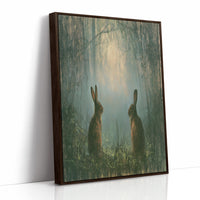 Two Hares In The Green Hush