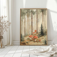 Enchanted Forest Mushroom Print - Whimsical Nature Art - Gallery Canvas image 14