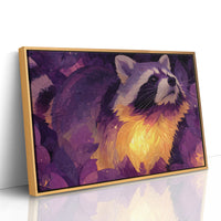 Raccoon Lit by Firelight