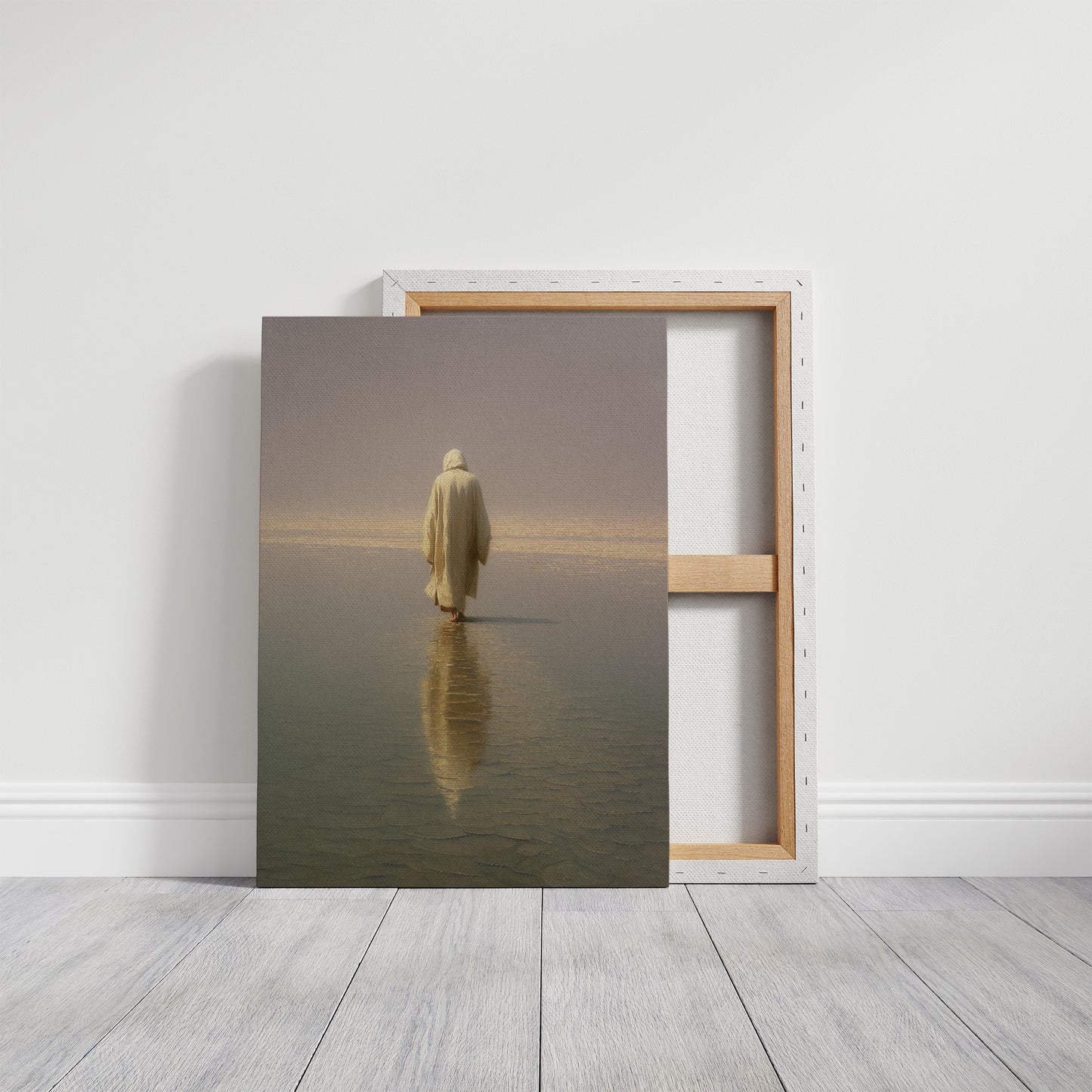 Solitary Pilgrim Crosses Forgotten Shores
