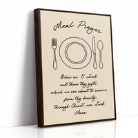 Meal Prayer — Bless Us O Lord Line Art Print