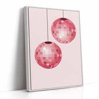 Rose Disco Spheres Catch Morning Light