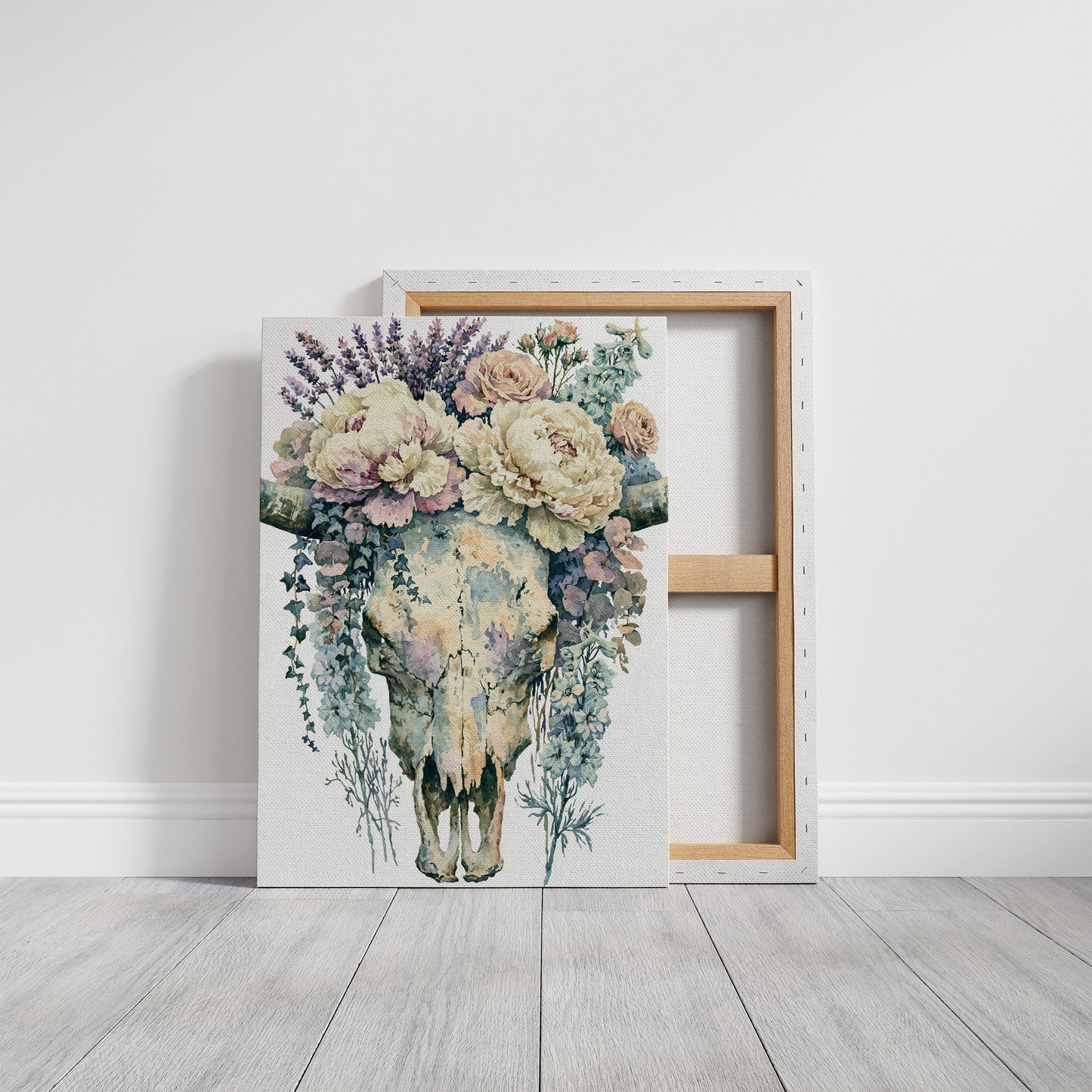 Skull Softened by Peonies