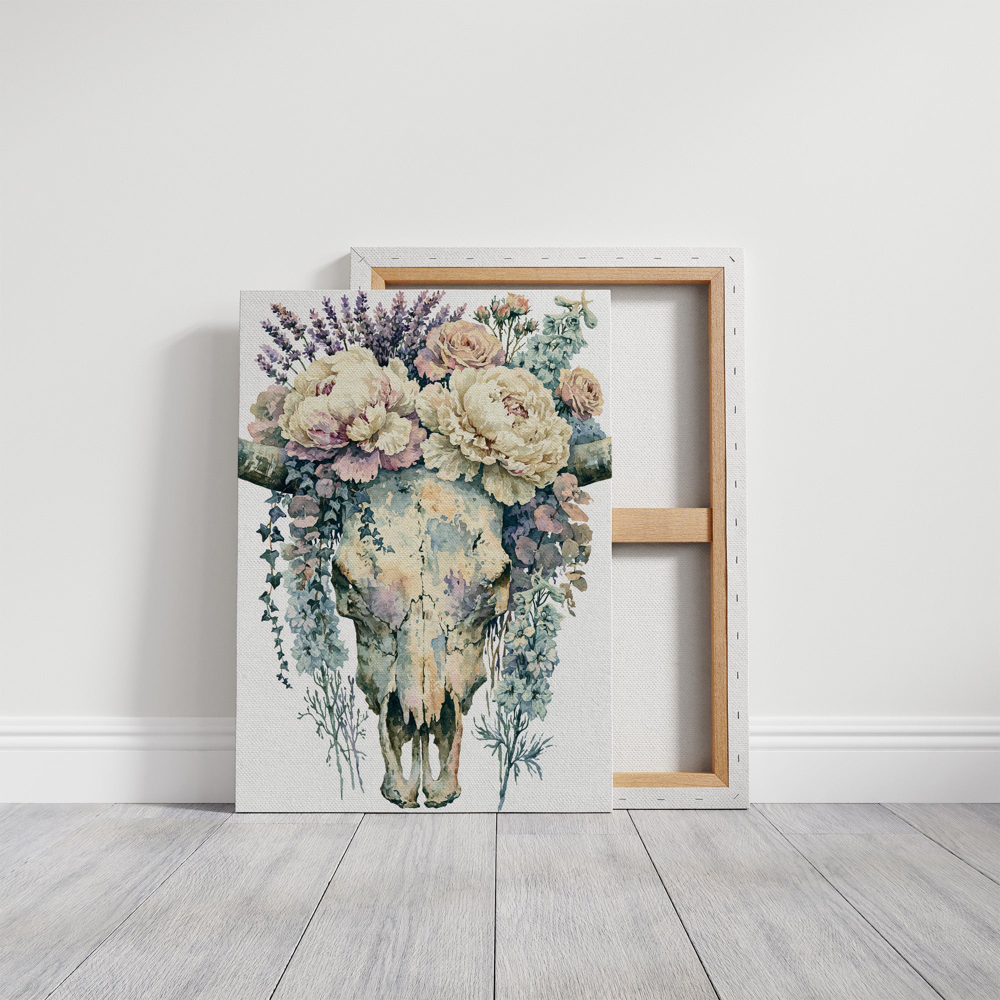 Skull Softened by Peonies