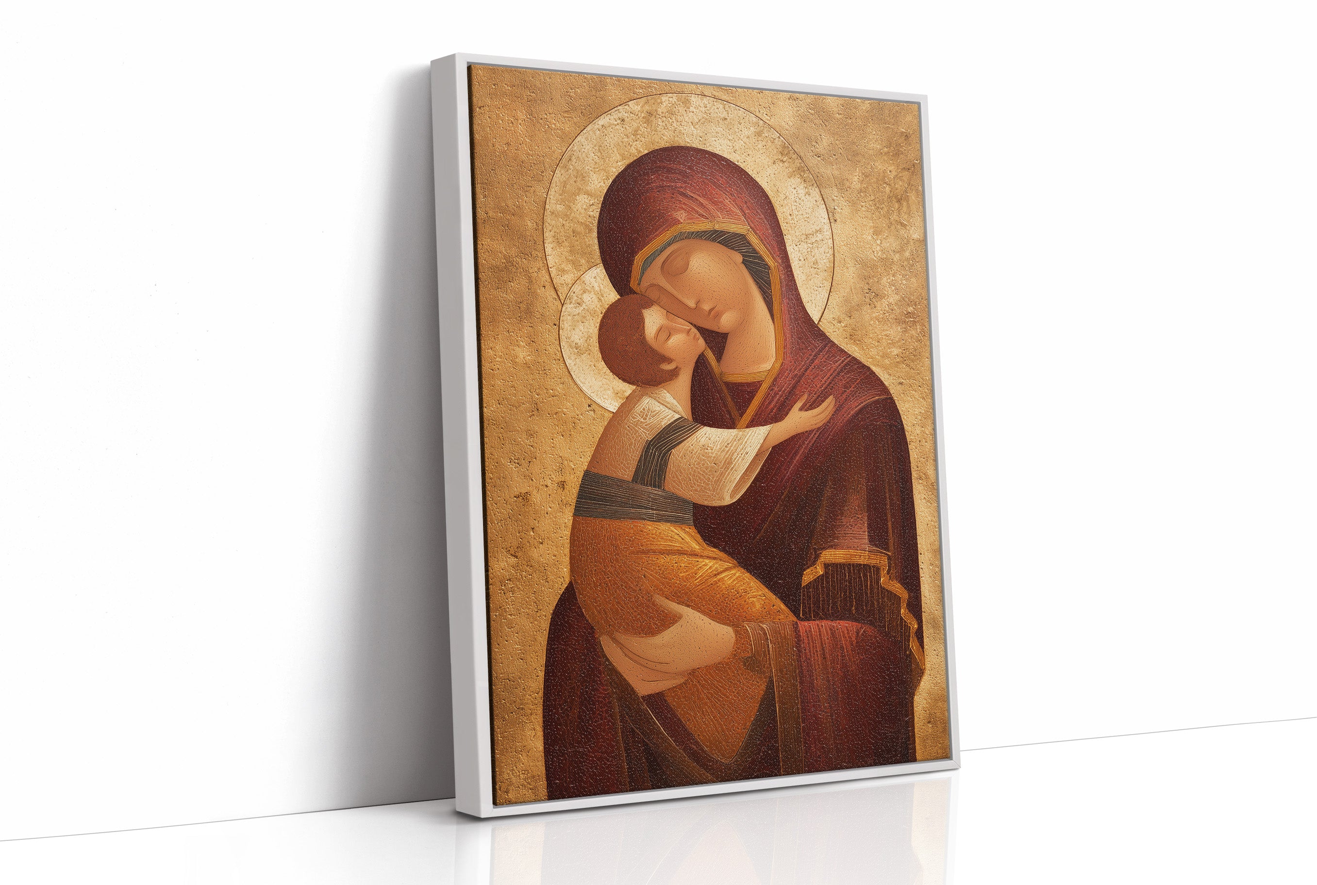 Sacred Embrace in Golden Radiance