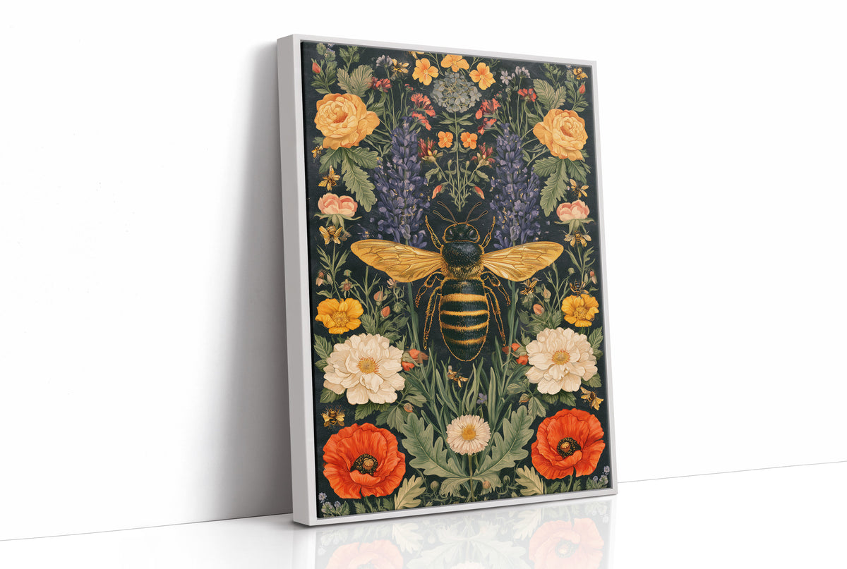 Full Buffet: Bee Among Poppies and Peonies