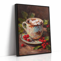 Sipping Warmth Among Winter Berries