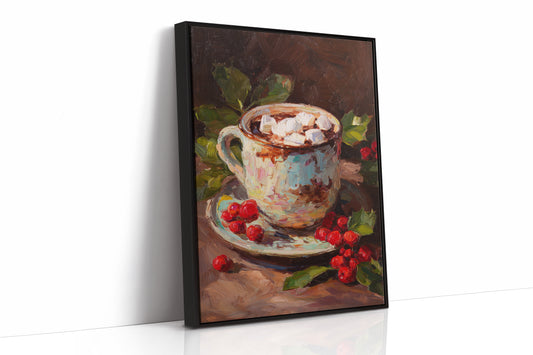 Sipping Warmth Among Winter Berries