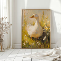 A Duck's Day Among Wildflowers