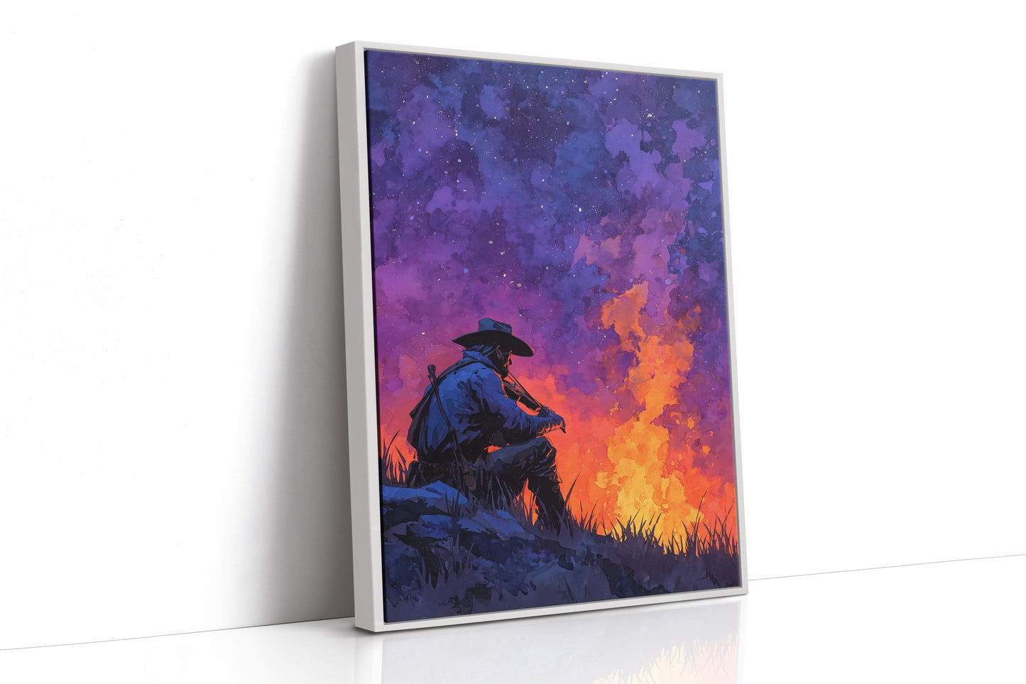 Cowboy's Fireside Serenade