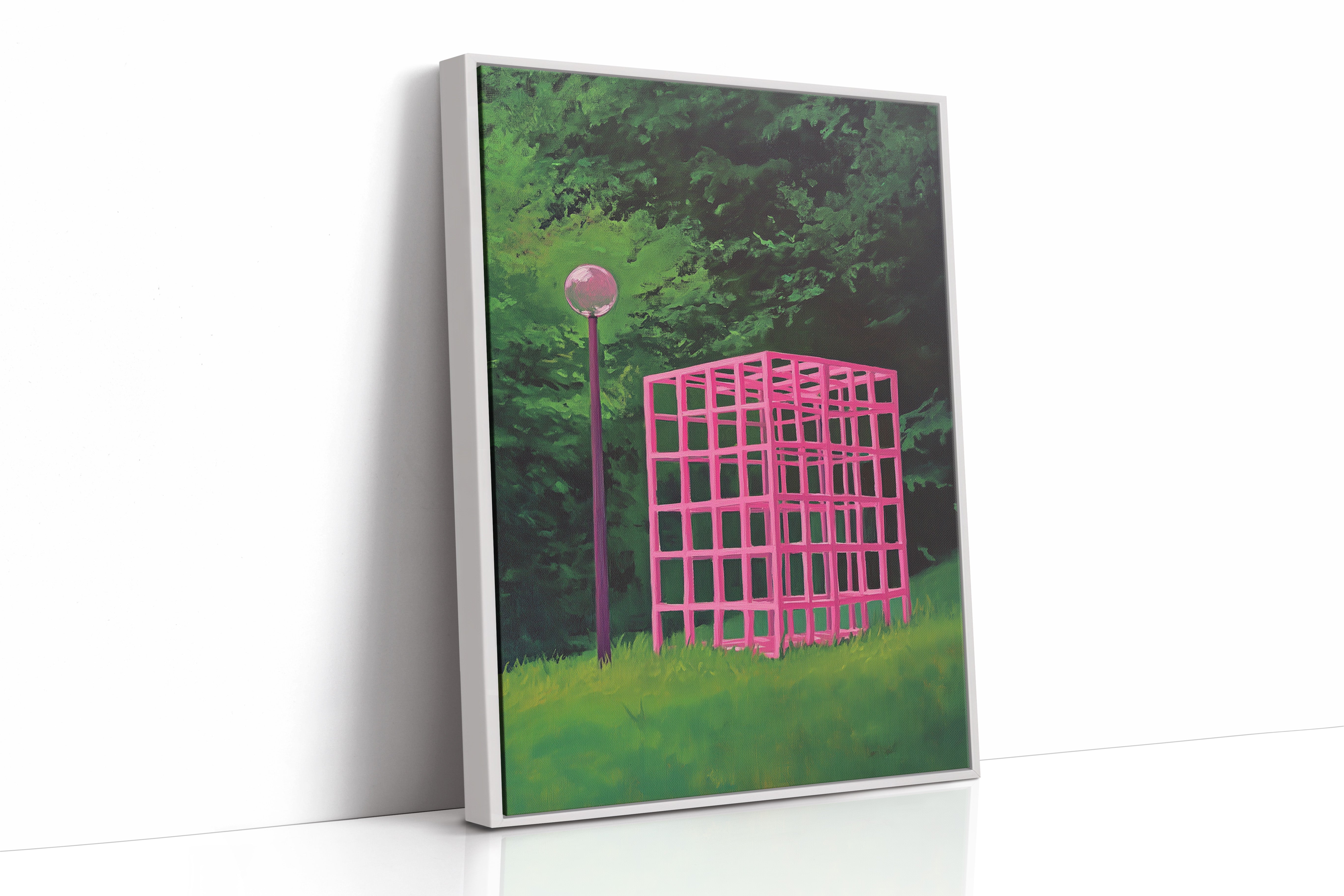 Pink Geometry Dreams In Green