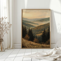 Golden Hues of Distant Valleys