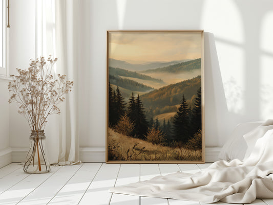 Golden Hues of Distant Valleys