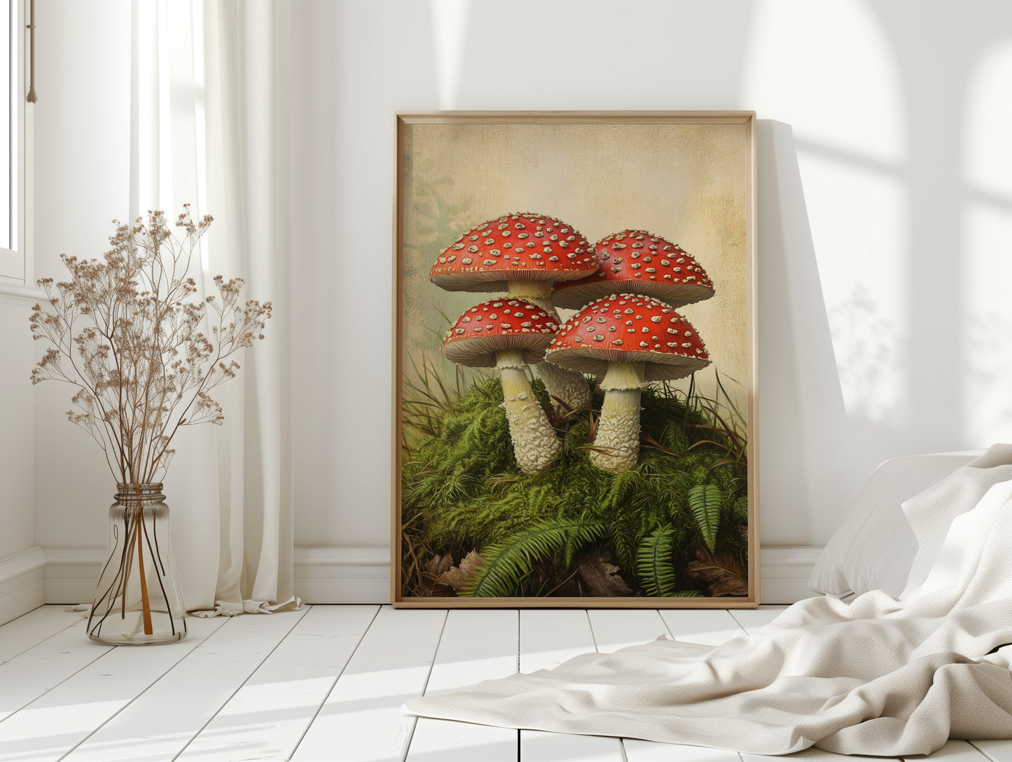 Crimson Mushrooms Emerge