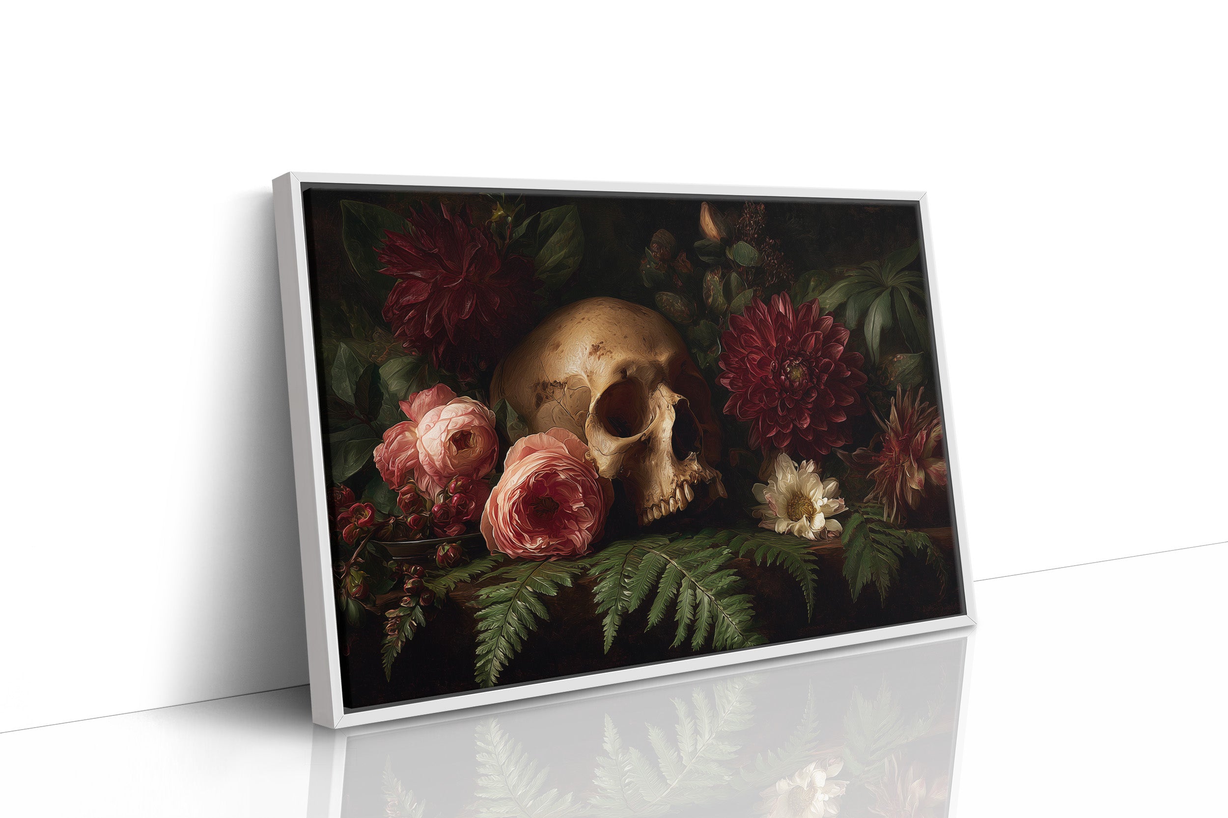 Roses Bloom Against Mortality's Canvas