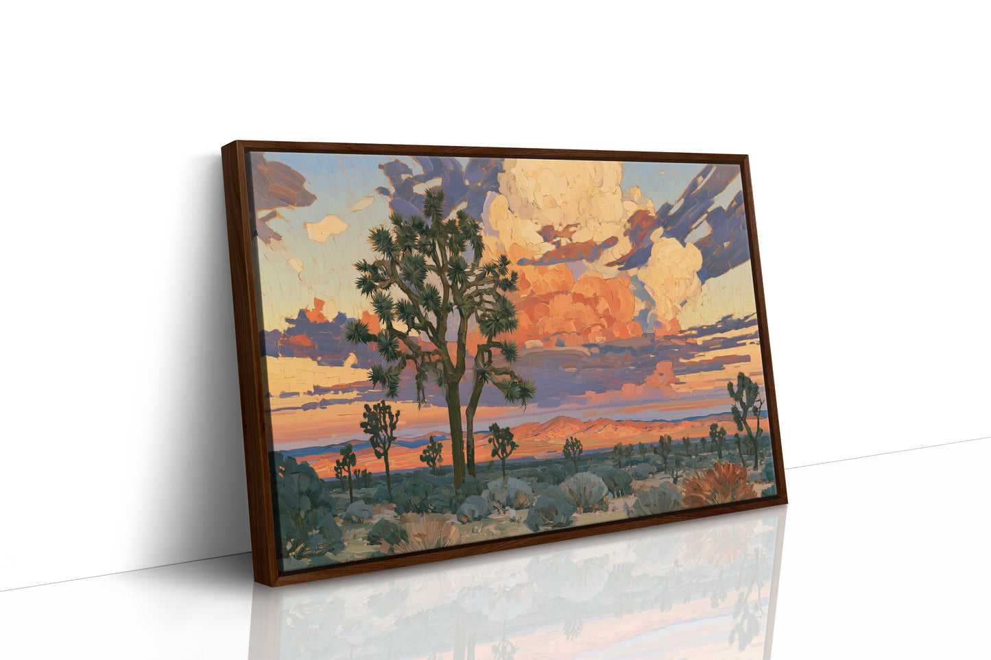 Joshua Trees At Blaze Hour